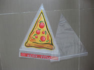 สามเหลี่ยมถุงตรา Ldpe Grip พร้อมสติ๊กเกอร์สำหรับ Pizza Saver, ซิปปิด