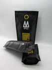 อลูมิเนียมฟอยล์สีดำด้านถุงอาหารยืนขึ้นบรรจุภัณฑ์เมล็ดกาแฟ