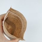 Doypack Ziplock สีน้ําตาล สีขาว กระดาษงานอาชีพ Kraft ถุงยืน อาหารบรรจุ กล่องซิปกันกลิ่น
