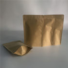 กระดาษคราฟท์เกรดอาหารยืนขึ้นถุงบรรจุภัณฑ์ดึงแท็บที่มีความสามารถในการปิดผนึกซิป