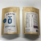 นำมาใช้ใหม่ถุงกระดาษพิมพ์แบบกำหนดเองอลูมิเนียมฟอยล์ Ziplock สำหรับบรรจุภัณฑ์อาหารแป้ง