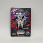 ขวดยาพลาสติกเปล่าขวดยาเพิ่มความสามารถชาย Rhino 99 เม็ดพร้อมกล่องแสดง