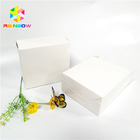 กล่องบรรจุภัณฑ์กระดาษแข็งสีขาวโลโก้ Fleixble การ์ดแบบกำหนดเองต่าง ๆ