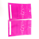กระเป๋า Mylar ปิดผนึกสามด้านสีชมพูพิมพ์ลายพร้อมหน้าต่างใสใสสำหรับสร้อยข้อมือบรรจุภัณฑ์ / เครื่องประดับ