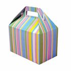 กล่องบรรจุภัณฑ์เค้กพับเก็บได้สวยงามสีเงินศิลปะ / กระดาษคราฟท์พร้อมที่จับ