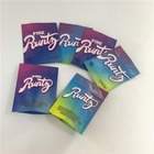 Edibles Smell Proof ถุง Mylar Holographic Rainbow 3.5g Die Cut Shaped