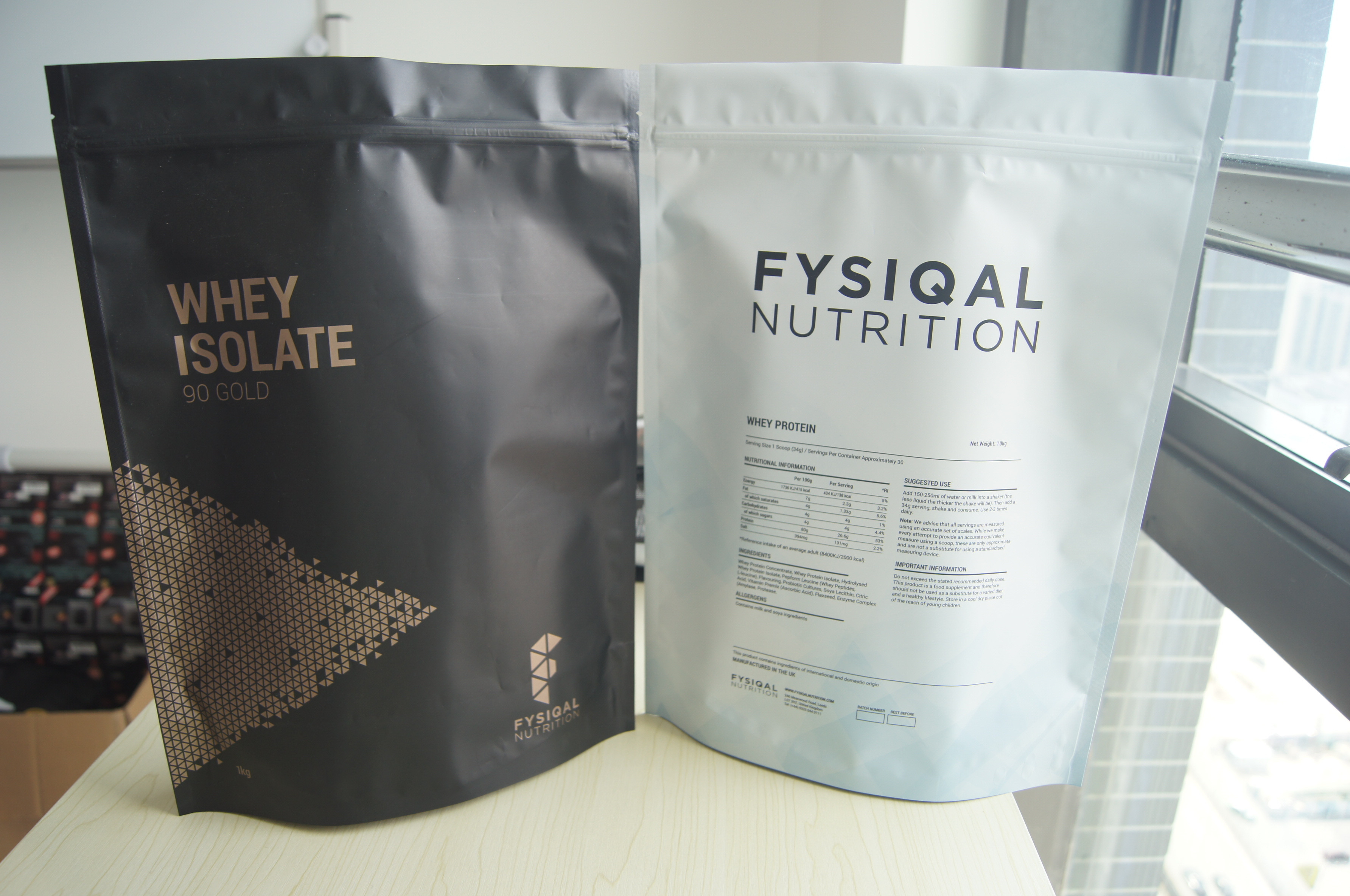 Stand Up Aluminium Foil Whey Protein Powder Bag สำหรับ 480 กรัม