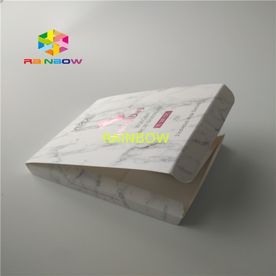 Pantone Color 100 ไมครอนกล่องเครื่องสำอางสี่เหลี่ยมกระดาษแข็ง CMYK