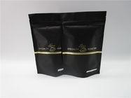 Matte Finish Plastic Pouches Packaging บรรจุภัณฑ์ถุงบรรจุเมล็ดกาแฟแบบกำหนดเอง