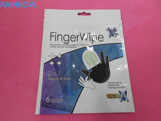 ถุงบรรจุภัณฑ์เครื่องสำอาง PET / AL / PE แบบไม่รั่วซึมพร้อมรูแขวนสำหรับเนื้อเยื่อใบหน้า