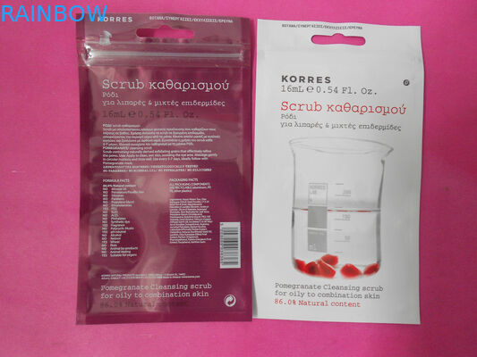 ถุงบรรจุภัณฑ์เครื่องสำอางค์แบบแบนพร้อม PET / AL / PE, OPP / AL / PE