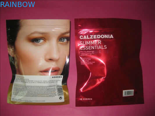 CMYK, Pantone PET / AL / PE ถุงบรรจุภัณฑ์เครื่องสำอางสำหรับผ้าขนหนูเปียก, พลังมุก