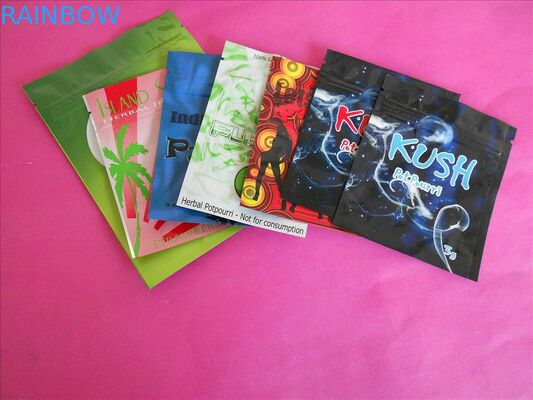 ถุงบรรจุภัณฑ์ธูปสมุนไพร PET / VMPET / PE กันน้ำน้ำมันหลักฐาน