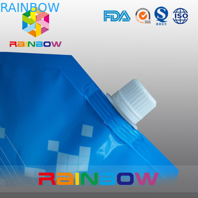 3L น้ำหลักฐานโปร่งใสหรือการพิมพ์ยืนขึ้นพวยกระเป๋าของเหลวถุงขวด