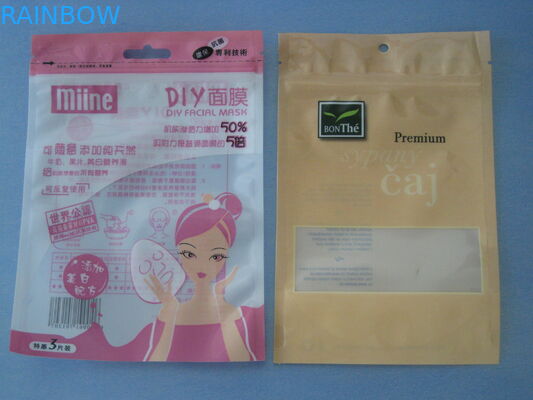 อลูมิเนียมฟอยล์บรรจุภัณฑ์เครื่องสำอาง Bpa Free พร้อมซิปล็อค