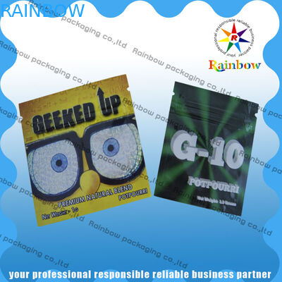 Down2earth / Geeked Up / Diablo ทองถุงซิปสมุนไพรสมุนไพรป้องกันความชื้น