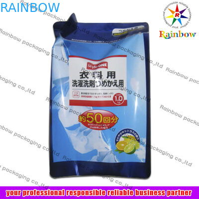 ถุงบรรจุภัณฑ์อลูมิเนียมฟอยล์ OPP ยืนขึ้นสำหรับผงซักฟอก