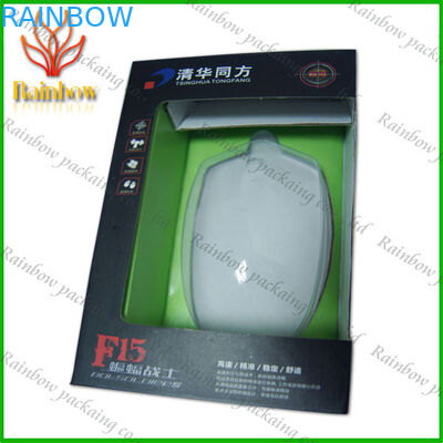 บรรจุภัณฑ์กล่องกระดาษด้วยพลาสติก Transperent หน้าต่างสำหรับปาก / Electics