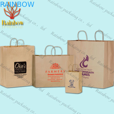 กระเป๋าช้อปปิ้งกระดาษแฮนด์เมด Reycled สุดหรูพิมพ์ลายละเอียดอ่อน