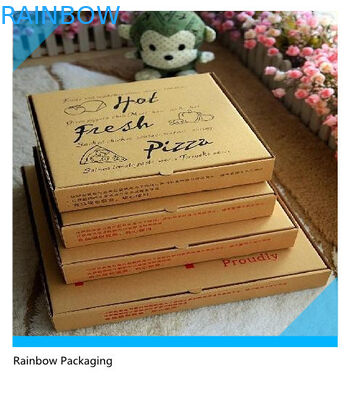 บรรจุภัณฑ์กล่องกระดาษพิซซ่าแบบพกพาพับเก็บได้พร้อมพื้นผิวการพิมพ์