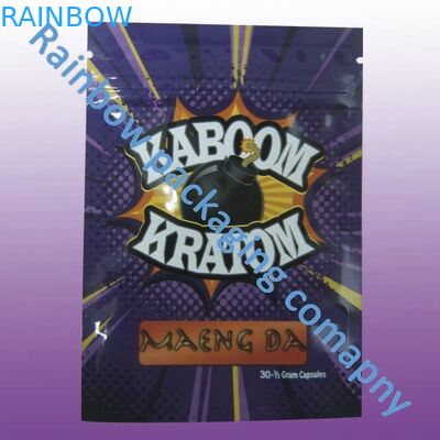 ถุงพลาสติกซิปแบบกำหนดเองกันน้ำ 100 ไมครอนสำหรับธูปสมุนไพร