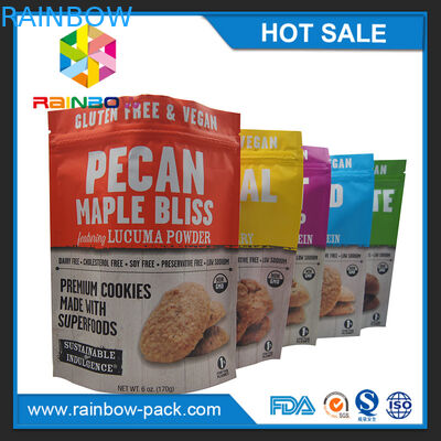 ที่กำหนดเองฟอยล์ความชื้นดูดซึมยืนขึ้นเคลือบสำเร็จรูปถุงคุกกี้