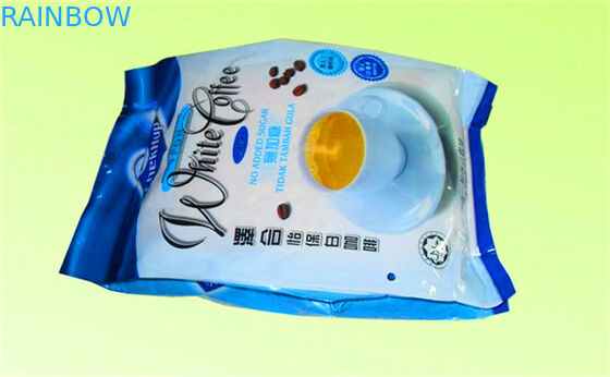 Side Stand Gusset Foil บรรจุถุง 100 ไมครอนสำหรับบรรจุภัณฑ์กาแฟสีขาว