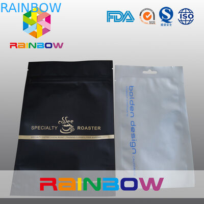 แบนสามด้านปิดผนึกซิปฟอยล์ mylar มีรูแขวน