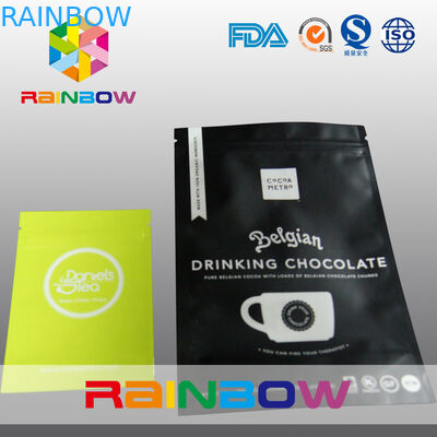 แบนสามด้านปิดผนึกซิปฟอยล์ mylar มีรูแขวน