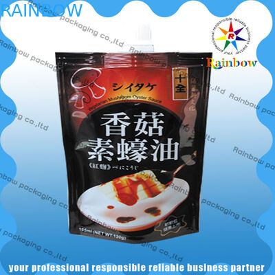 สามสีปิดผนึกพิมพ์ถุงขนมขบเคี้ยวบรรจุภัณฑ์พลาสติกเกรดอาหารสำหรับขนมขบเคี้ยว / เครื่องเทศ