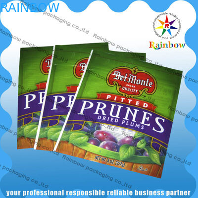 สามสีปิดผนึกพิมพ์ถุงขนมขบเคี้ยวบรรจุภัณฑ์พลาสติกเกรดอาหารสำหรับขนมขบเคี้ยว / เครื่องเทศ