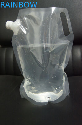 พิมพ์สีสันกันน้ำยืนถุงบรรจุภัณฑ์ด้วยพวยมุมสำหรับ Liguid