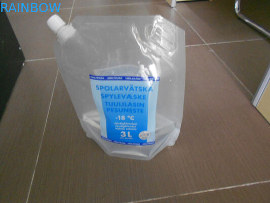 พิมพ์สีสันกันน้ำยืนถุงบรรจุภัณฑ์ด้วยพวยมุมสำหรับ Liguid