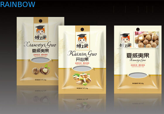 บรรจุภัณฑ์ถุงฟอยล์ตราสามด้านมีหน้าต่างซิปสำหรับบรรจุภัณฑ์อ่อนนุช