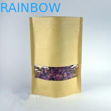 ซิปถุงกระดาษความจุ 150 กรัมพร้อมหน้าต่างโปร่งใส