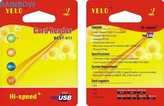 โลโก้ที่กำหนดเองล้างบรรจุภัณฑ์พลาสติกบรรจุภัณฑ์สำหรับแพคเกจเครื่องอ่านบัตร