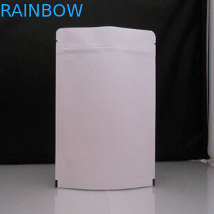 บรรจุภัณฑ์ข้าว / กาแฟบรรจุภัณฑ์ถุงกระดาษแบบกำหนดเองสีขาว Resealable