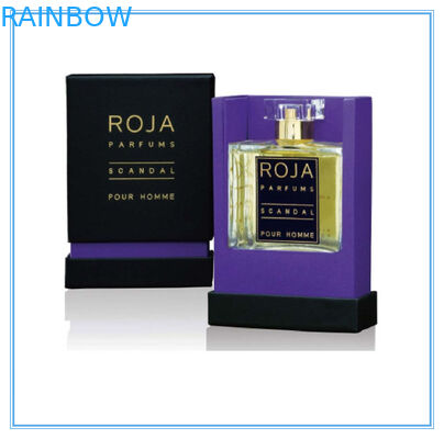 กล่องบรรจุภัณฑ์น้ำหอมกระดาษสีม่วงรีไซเคิลได้พร้อมก้น