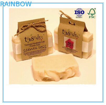 กล่องบรรจุภัณฑ์สบู่กระดาษรีไซเคิลเองพิมพ์ด้วยสายปิด