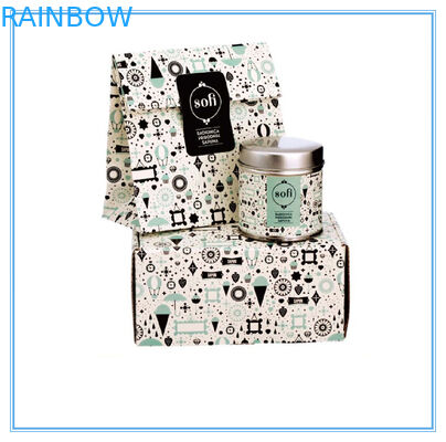 บรรจุภัณฑ์กล่องกระดาษพับแฟชั่นสำหรับสบู่ / เครื่องประดับพร้อมฝา