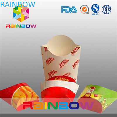 บรรจุภัณฑ์กล่องกระดาษพับได้สำหรับบรรจุภัณฑ์ของทอดฝรั่งเศส