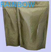 อลูมิเนียมฟอยล์มันวาวแบบกำหนดเองบรรจุภัณฑ์ทองยืนขึ้นด้วย Ziplock