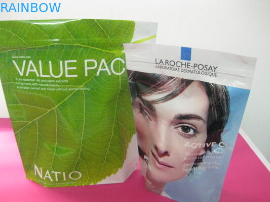 บรรจุภัณฑ์ถุงพลาสติกพิมพ์เครื่องสำอางยืนขึ้นสำหรับ Laroche Posay