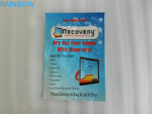 สามด้านประทับตราพิมพ์ถุงฟอยล์บรรจุภัณฑ์ Ziplock แบนสำหรับผลิตภัณฑ์อิเล็กทรอนิกส์