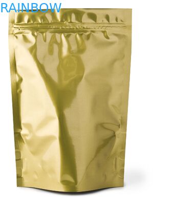 บรรจุภัณฑ์ซองฟอยล์สีแดงเคลือบเงายืนสำหรับเมล็ดกาแฟ