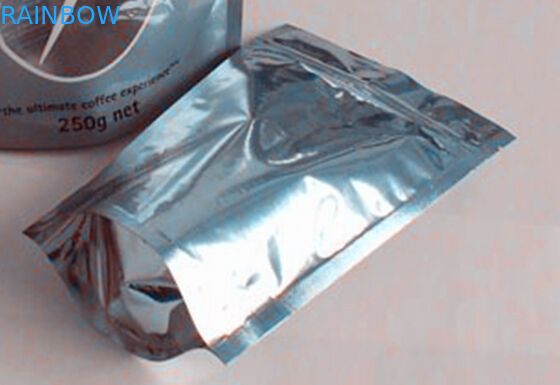 Coffe / Tea Moistureproof Stand Up Pouch Bag พลาสติกหน้าต่างรูปไข่ทองคำ