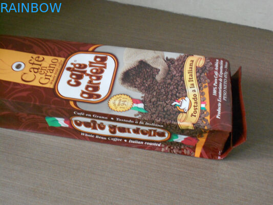 อลูมิเนียมเมล็ดกาแฟบรรจุภัณฑ์ถุง Matte Finish ถุงฟอยล์สีน้ำตาล