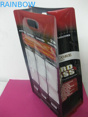 บรรจุภัณฑ์พลาสติกเป้าเสื้อกางเกงถุงบรรจุภัณฑ์ Punch Hole Coffee Bean