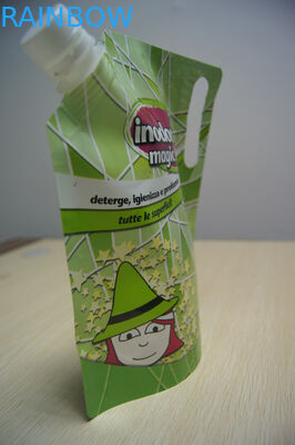 บรรจุภัณฑ์พวยกระเป๋า Green Drink Die Cut Handle สำหรับบรรจุภัณฑ์ LIquid