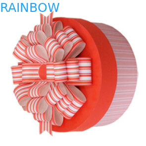 บรรจุภัณฑ์กล่องของขวัญรูปทรงกระบอกสีชมพูสำหรับเค้กวันเกิด